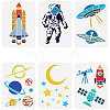 6Pcs 6 Styles PET Hollow Out Drawing Painting Stencils DIY-WH0394-0005-1