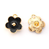 Light Gold Plated Alloy Enamel Pendants ENAM-R136-16E-2