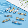 8Pcs 2 Colors Alloy Curb Chain Shoe Decorations FIND-HY0003-97-5