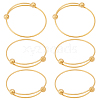 6Pcs Adjustable 304 Stainless Steel Wire Cuff Bangle Making MAK-BBC0001-24A-G-7