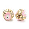 Brass Micro Pave Cubic Zirconia Charms ZIRC-A019-16G-A-3