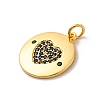 Brass Micro Pave Cubic Zirconia Pendants KK-U033-11G-02-2