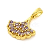 Frech Style Brass Micro Pave Cubic Zirconia Pendants KK-A232-05B-G-2