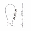 304 Stainless Steel Hoop Earrings Findings Kidney Ear Wires STAS-N092-138A-01-4