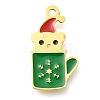 Christmas Themed Ion Plating(IP) 304 Stainless Steel Enamel Charms STAS-B075-36G-04-1