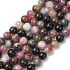 Natural Multicolor Tourmaline Round Bead Strands G-I162-01-8mm-2