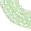 Opaque Solid Color Electroplate Glass Beads Strands EGLA-N013-J6mm-B04-1-4