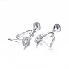 Anti-Tarnish Rhodium Plated 925 Sterling Silver Pendant Bails X-STER-L058-015P-2