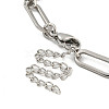 Non-Tarnish 304 Stainless Steel Oval Link Chains Bracelets for Men & Women BJEW-D042-09P-3