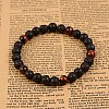 Natural Lava Rock Beaded Stretch Bracelets BJEW-F188-23-1