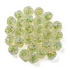 UV Plating Rainbow Iridescent Acrylic Beads LS-OACR-P010-20F-3