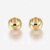 Environment Brass European Beads X-KK-P120-03G-2