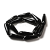 Black Onyx Beads Strands G-E039-FD1-30x10mm-4