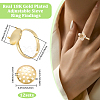 Brass Adjustable Ring Findings KK-BBC0018-54A-2