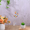 1Pc Colorful Glass Beaded Woven Net Suncatchers AJEW-CY0001-95B-4