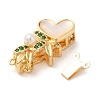 Brass Micro Pave Cubic Zirconia Box Clasps KK-A227-18G-2