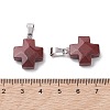 Natural Red Rainbow Jasper Pendants G-K359-02P-09-3