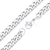 Non-Tarnish Men's 201 Stainless Steel Cuban Link Chain Necklace NJEW-N050-A06-7-45P-2