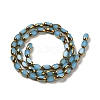 Electroplate Opaque Color Glass Beads Strands EGLA-Q127-A01-02D-2
