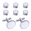Brass with White Shell Cufflinks FIND-GL0002-07-1