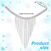 Fingerinspire 1Pc Iron Rhinestone Tennis Chains Bib Necklace NJEW-FG0001-11B-2