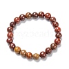 Natural Carnelian Stretch Beaded Bracelets G-A185-01K-1