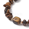 Natural Mixed Stone Chip & Cuboid Beaded Stretch Bracelets for Women BJEW-JB10808-4