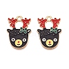 Christmas Theme Alloy Enamel Pendants ENAM-T020-10D-2