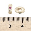 Brass Micro Pave Cubic Zirconia Beads KK-K297-46KCG-2