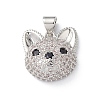 Brass Micro Pave Cubic Zirconia Pendants KK-M240-03G-2