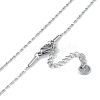 304 Stainless Steel Serpentine Chain Necklaces NJEW-U004-02P-3