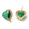 Rack Plating Brass Rhinestone Stud Earring Finding KK-C023-03B-2