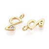 Brass Micro Pave Cubic Zirconia Charms KK-N263-97G-Q-2