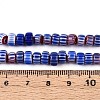 Handmade Millefiori Glass Chevron Beads Strands LAMP-T021-27A-03-4