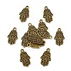 Tibetan Style Alloy Pendant Enamel Settings TIBE-T011-127AB-FF-3