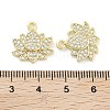 Brass Micro Pave Clear Cubic Zirconia Pendants ZIRC-P120-10G-3