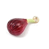 Fruit Alloy Enamel Pendants ENAM-P264-02E-G-3