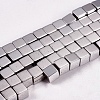 Electroplate Non-magnetic Synthetic Hematite Beads Strands X-G-J170A-4x4mm-01-1