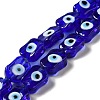 Handmade Evil Eye Lampwork Beads Strands LAMP-G154-02F-1