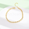 Brass Link Chain Bracelets for Women BJEW-C140-13G-2