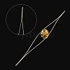 Iron Collapsible Big Eye Beading Needles X-ES001Y-S-45mm-01-1