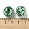 Printed Wood European Beads WOOD-G022-09J-3