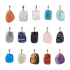 Natural & Synthetic Mixed Gemstone Pendants G-TA0001-11-14