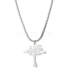 Stainless Steel Tree of Life Pendant Box Chain Necklaces for Women Men PW-WG1B68A-01-3