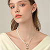 4Pcs 4 Style Natural Shell & Imitation Pearl Beaded Necklaces Set NJEW-AN0001-53-5