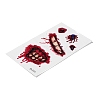 10Pcs 10 Style Halloween Horror Realistic Bloody Wound Stitch Scar Removable Temporary Water Proof Tattoos Paper Stickers AJEW-G048-01-4