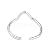 304 Stainless Steel Open Cuff Ring for Women RJEW-C097-03P-3