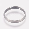 Tarnish Resistant 316 Surgical Stainless Steel Finger Ring Settings X-STAS-I090-02P-3