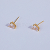 Simple and Delicate Teardrop Brass Stud Earrings SC1942-4