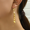 Stylish High-End Star Tassel Brass Hoop Earrings VW9610-3